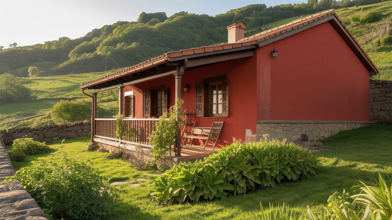 Villa rural con jardín frondoso en Cantabria